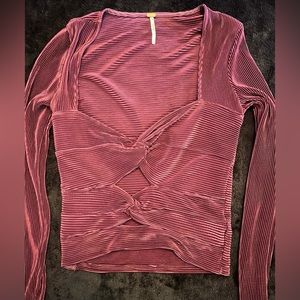 Free people sexy knot crop blouse